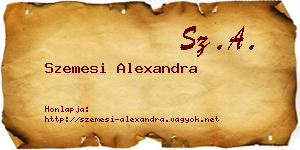 Szemesi Alexandra névjegykártya