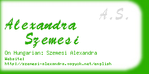 alexandra szemesi business card